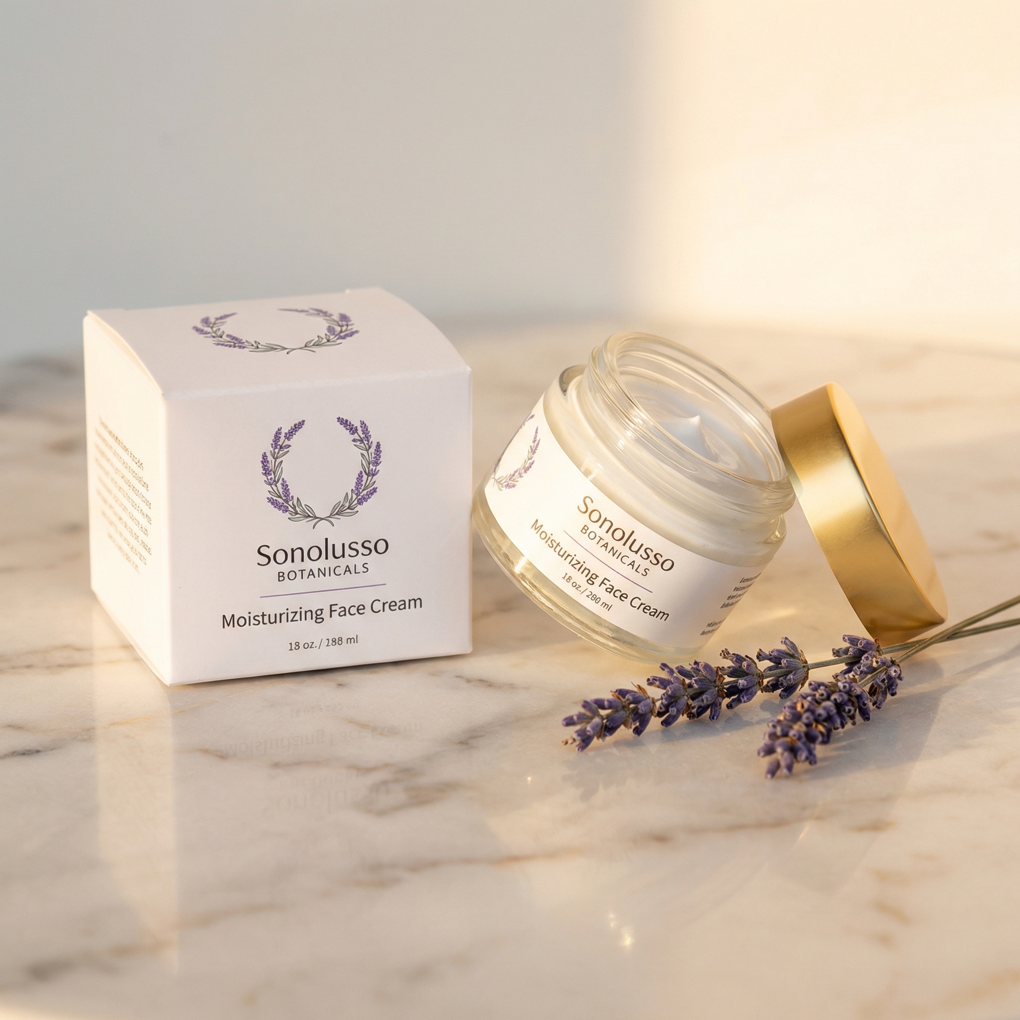 Moisturizing Face Cream jar with packaging box